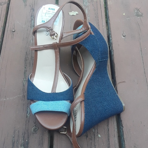 Shoes Wedge Jeans Sandals Poshmark